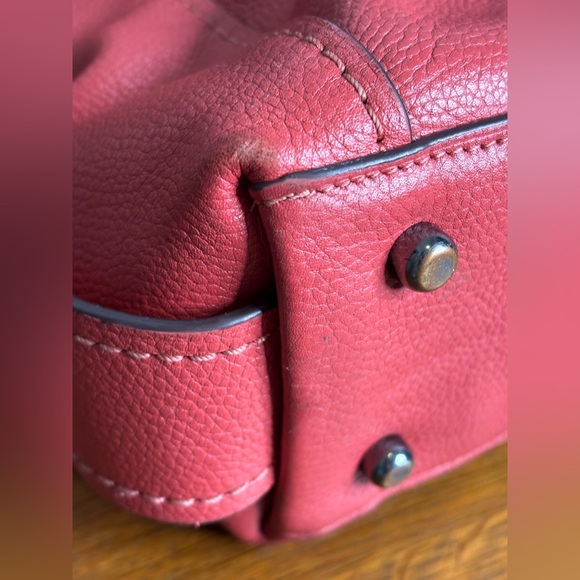 Coach Edie 31 Sunset Red Pebbled Leather w Gunmetal Hardware No. L1782-50123 - Picture 13 of 16